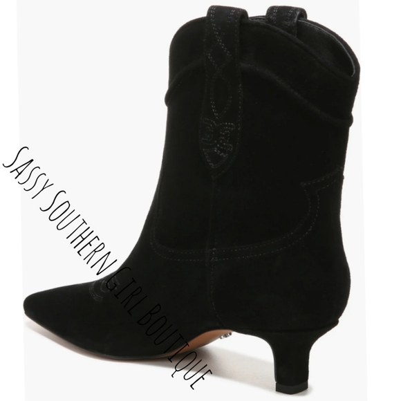⭐🆕Sam Edelman black suede western bootie - Picture 5 of 14